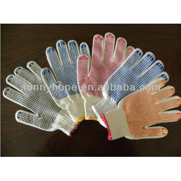 color PVC dot knitting work gloves